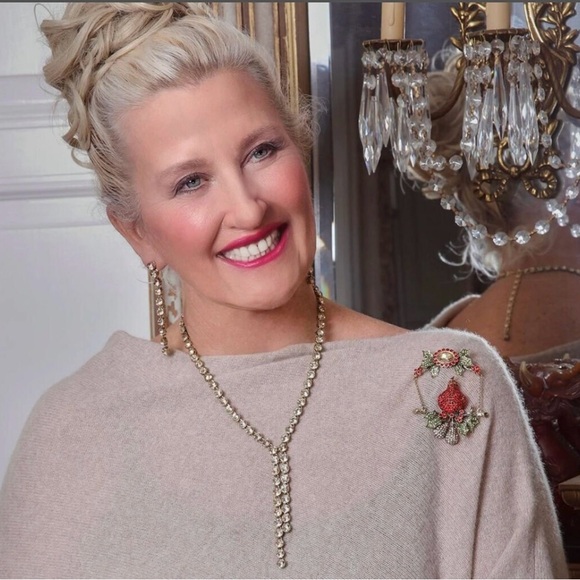 ❤️ CRYSTAL RHINESTONE DANGLING PARTRIDGE IN A PEAR TREE CHRISTMAS - Picture 3 of 11